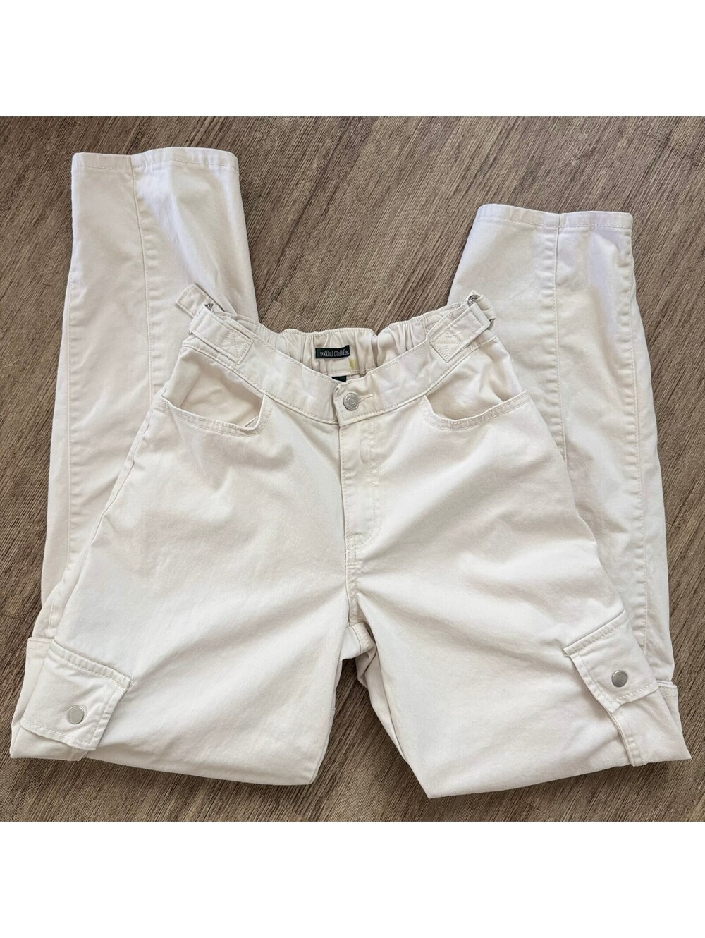 Women's Wild Fable Off-White Cargo Pants with adjustable waist belt XS